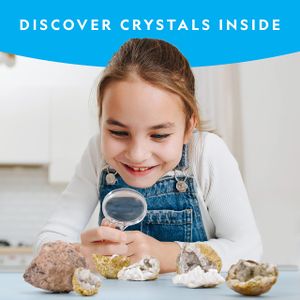 National Geographic Premium Geodes Kit – 10 Break Open Crystal Rocks