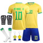 Kids Football Kit, Football Training Shirts with Shorts, Socks Football Guard Plate and Keychain Football Kits for Kids 2023/24 Home and Away Football Jerseys Kits Football Gifts for Boys Girls
