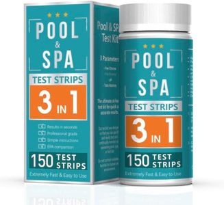 150 Hot tub test strips, Pool and Spa, 3 in 1, Pack of 150, Chlorine, PH, Total Alkalinity. Accurate 3 in 1 Pool Water Testing Kit