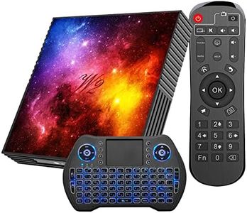 Android Smart TV Box 4GB RAM 64GB ROM Set Top Box Media Player Support 3D 4K UHD Videos,Builtin 2.4G/5G WiFi Bluetooth 4.2, with Wireless Mini Keyboard