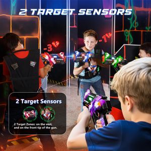 VATOS Rechargeable Laser Tag Set – 4-Player Multiplayer Game