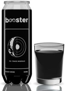 Booster Black Alkaline Drink | Superior Hydration With Infused Essential Minerals | 8+ pH Alkaline (500 ML Each Can) Better than Bottled Water & Mineral water(Pack of 12)