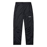 Berghaus Women's Deluge 2.0 Waterproof Overtrousers, Durable, Comfortable Rain Pants, Black, 10 Short (29 Inches)