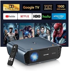 4K Projector with 2025 Google TV 【Netflix Certified & Tof+CMOS Auto Focus】1900 ANSI Daytime Smart Projector Wireless NFC, WiFi6, Bluetooth,HDR10+,Dolby Audio,for Home Cinema/Outdoor Movies