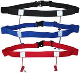 UCLEVER 3 Pack Adjustable Triathlon Running Time Trial Number Race Belt for Marathon, Triathlon and Cycling