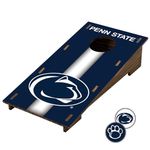 Penn State University Nittany Lions Desktop Cornhole Set with Brown Wood Grain Design & Team Logo by Fan Creations–Mini Novelty Game for Workplace, Home, or Dorm – Easy One-Time Assembly–Stress Relief