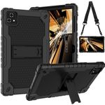 SOATUTO Tablet Case for T-Mobile Revvl Tab 5G 2023 Released Heavy Duty Protective Cover with Kickstand Built in Shoulder Strap Kids Friendly Shell Case Fit for T-Mobile Revvl Tab 5G (Black)