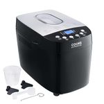 Cooks Professional Digital Bread Maker | 15 Programmes, 8 Custom Presets, Delay Timer & Keep Warm Function & Accessory Kit | Kitchen Countertop Breadmaker Machine for Home Baking | Black & Silver