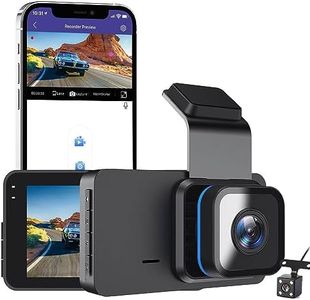 V88R 2K Dual Dash Cam with GPS, WiFi, 3-Inch Screen, Night Vision, G-Sensor, Parking Monitor Car Dashboard Camera for Front and Rear