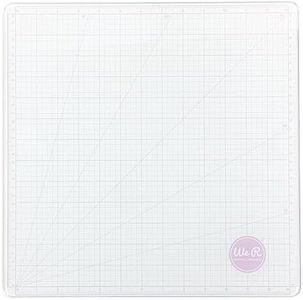 We R Memory Keepers Glass Cutting Mat Lilac, Sturdy Craft Work Surface, Easy Cleanup, Measuring, Draw Straight Lines, Good for Polymer Clay, Ink, Paint, Card Making, Paper Cutting, and More