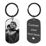 Custom Keychain with Picture Double Sided Personalizad Custom Keychain Laser Engraved Keychain for Men Women Boyfriend Gifts