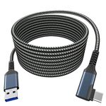 USB C Link Cable 3M for Oculus Quest 2 Link cable Right Angle High Speed Data Transfer&Fast Charging 3A USB A to Type C Lead for Samsung S10 S8 Note2,Oculus Quest/Quest 2 Link Steam VR