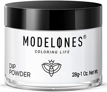 Modelones Dip Powder Clear Color, Nail Dipping Powder French Nail Art Build Powder Pro Collection System for Starter Manicure Salon DIY at Home, 28+ Long-Lasting, No Needed Nail Lamp Cured, 1 Oz