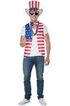 California Costumes Men's Patriot Man Kit Costume, Red/Blue/White, Small/Medium