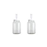 Craft A Brew - For Home Brewing Beer, Wine, Cider, and More - Includes Two 1 Gallon Glass Fermenter Jars, Lids, and Airlocks - Fermentation Jar 2-pack