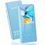 32GB MP3 Player with Bluetooth 5.0, AGPTEK 2.4" Curved Screen Portable Music Player with Speaker Lossless Sound with FM Radio, Voice Recorder, Supports up to 128GB, Blue