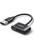 UGREEN USB to 3.5mm Jack Audio Adapter Type C Headphone Earphone to USB DAC Converter External Sound Card Aux Stereo Audio Mic Compatible with PS4 PS5 Raspberry Pi Laptop PC Mac Windows Linux Headset