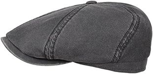 Stetson Brooklin Old Cotton Flat Cap Men Black 7 1/4-7 3/8