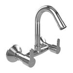 Cera F1015501 Sink mixer (wall mounted) with 190mm (7.5") long swivel spout, connecting legs and wall flanges for Bathroom Fittings