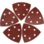 XXGO 3-1/2 Inch 90mm Triangular 60/80 /100/120 /240 Grits Hook & Loop Multitool Sandpaper for Wood Sanding Contains 20 of Each Fit 3.5 Inch Oscillating Multi Tool Sanding Pad Pack of 100 XG9010U