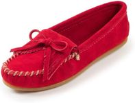 Minnetonka Women's Kilty Hardsole Moccasins 9 M Red