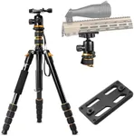 HIGOO Aluminum Rifle Tripod Shooting Stick Gun Rest Stand Compatible with MLOK Handguards for Hunting & Shooting, 21-63 Inches