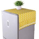 Zeinwap Refrigerator Cover Sea Cotton Cloth Anti-dust Cover Fridge Towel dust Cover Freezer Refrigerator Desktop Sundries Washing Machine Organize Storage Bags (Yellow; 130 x 55 cm)