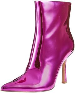 The Drop Women's Gail Heeled Ankle Boot, Hot Pink Mirror, 11