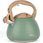 POLIVIAR Tea Kettle, 2.7 Quart Stovetop Tea Kettle, Audible Whistling Teapot with Crackle Finish, Food Grade Stainless Steel for Anti-Rust, Anti Hot Handle, Suitable for All Heat Sources (JX2023-LRG)