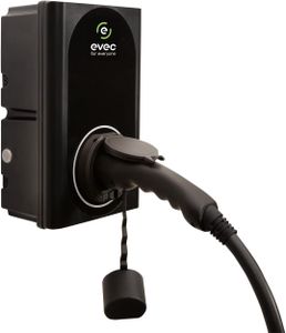 evec EV Home Charger, 7.4kW Untethered Type 1/2, Wall Mount, Black