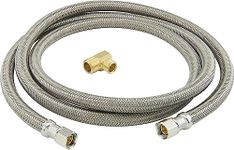 BrassCraft B1-72DW6 FEF 72-Inch Length 3/8 in. FIP x 3/8 in. Compression Braided Polymer Dishwasher Connector with 3/8 in. Compression Elbow, Dishwasher Supply Line