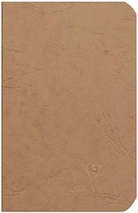 Clairefontaine 73410C collezione Age Bag Un taccuino a punto metallico Tabacco - 9x14 cm - 96 pagine a tinta Unità bianche - carta 90g - Copertina carta Lustrée a grana effetto cuoio