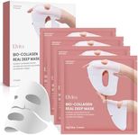 Elvira Bio-Collagen Face Mask - Deep Hydrating Overnight Face Mask, Korean Skincare, Facial Treatments & Masks for Women - Firming and Moisturizing, 4-Pack