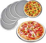 6 Packs Aluminum Alloy Pizza Pan with Holes, 10 Inch Commercial Grade Pizza/Baking Screen for Oven Round Pizza Crisper Tray Pizza Baking Tray for Home Restaurant, Seamless (10-Inch, Pack of 6)