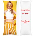 Custom Pillow with Picture Personalized Photo Long Body Pillowcase,Two-Sides Design Cushion Pillow Cover, DIY Custom Pillow Case with Zipper Cover, Love Keepsake Gifts, 20"X60"| 50X150cm