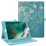 FINTIE Case Compatible with iPad 6th /5th Generation/iPad Air 2 / iPad Air 1, 9.7- inch Corner Protection Multi-Angle Viewing Folio Cover w/Pocket, Auto Wake/Sleep, Blossom