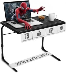 Table-Mate TV Tray Table | Portable Desk Folding Dinner Tray, Couch Table Trays for Eating Snack Food, Portable Laptop Desk, Bed Trays for Eating | Adjustable TV Trays with 3 Angles and Cup Holder