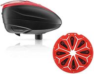 Dye LT-R Electronic Paintball Loader - Red with HK Army Epic Speed Feed (Red with Lava Epic Speed Feed)
