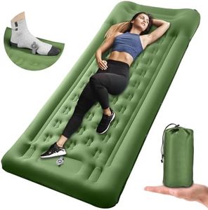 NATNAV Matelas Camping Isolant Auto-Gonflant de 11 cm avec Pompe à Pied, Ultra Léger et Imperméable Matelas Gonflable 1 Place pour la Randonnée, L'extérieur, Le Camping, Les Voyages, La Plage (Vert)