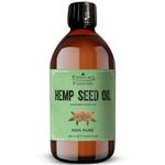 Hemp Seed Oil - 100% Pure Extract Cold Pressed Hemp Seeds Oil - Carrier Oil - Moisturizing Hemp Oil - Hemp Oil For Skin Care, Facial Oil, and Hair Care Oil - Hemp Seed Oil for Dogs - 500mL