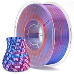 ELEGOO Silk PLA Filament 1.75mm Dual Color Blue Purple 1KG, 3D Printer Filament Dimensional Accuracy +/- 0.05mm, 1kg Spool(2.2lbs) 3D Printing Filament Fits for Most FDM 3D Printers