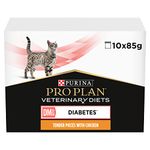 PRO PLAN VETERINARY DIETS DM Diabetes Management Wet Cat Food Chicken 10x85g, Pack of 4