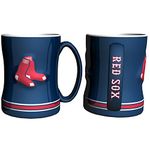 Boelter Brands MLB Boston Red Sox Sculpted Relief Mug, 14-Ounce