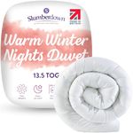 Slumberdown Warm Winter Nights Double Duvet - 13.5 Tog Thick & Heavyweight UK Made Quilt Ideal for Cold Chilly Nights - Keeps you Cosy & Toasty, Soft Touch Cover, Hypoallergenic Bedding (200 x 200cm)