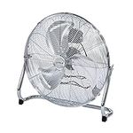 Oypla Electrical 20" Inch 50cm Chrome 3 Speed Floor Standing Gym Fan Hydroponic