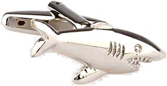 MRCUFF Presentation Gift Box Shark Pair Cufflinks & Polishing Cloth