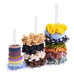 SMUK 3-Tiers Acrylic Scrunchie Holder Stand, Clear Hair Tie Organizer Storage for Women Teen Girls Gifts Scrunchy Hair Accessories Organizer