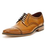Loake Mens Foley Brogue Shoes Tan 9 UK
