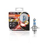 OSRAM NIGHT BREAKER 200, H4, +200% more brightness, halogen headlight lamp, 64193NB200-HCB, 12V, Duo Box (2 lamps), bianco