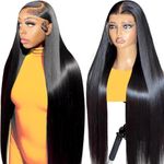 13x6 Straight HD Lace Front Human Hair Wig, 20 Inch Brazilian Virgin Human Hair 180% Density Glueless Wigs Human Hair Pre Plucked Natural Hairline With Baby Hair for Black Women